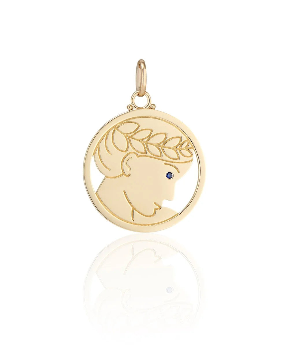Virgo Pendant, Blue Sapphire