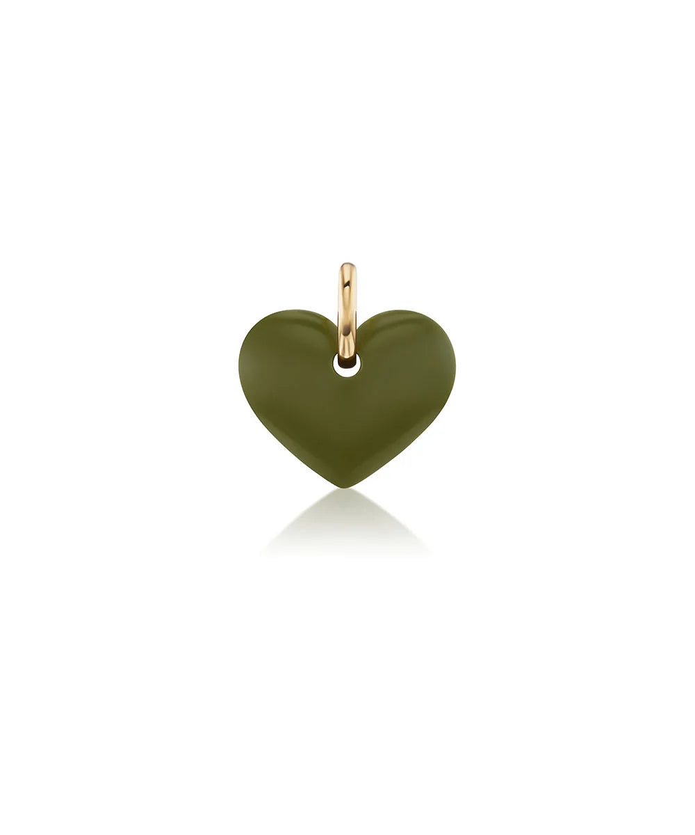 Olive Green Heart Pendant
