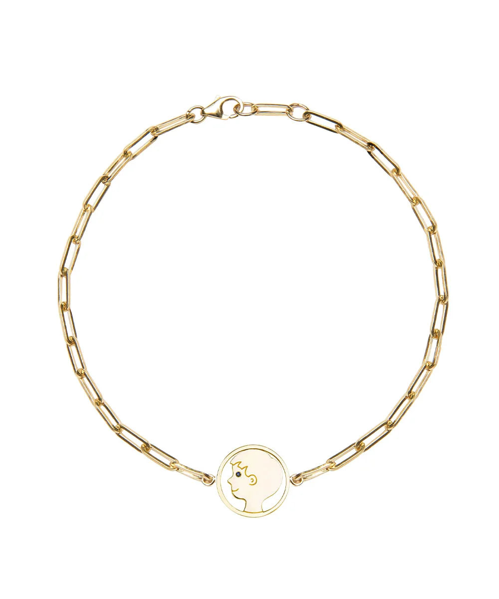 Delicate Boy Silhouette Bracelet
