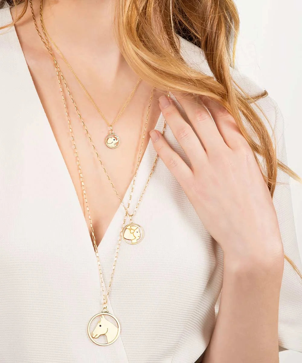 Elephant Pendant, Blue Sapphire