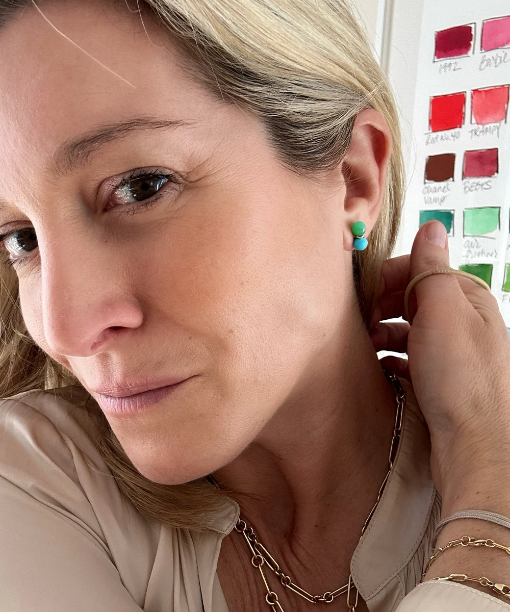 Ric Rac Bead Earrings