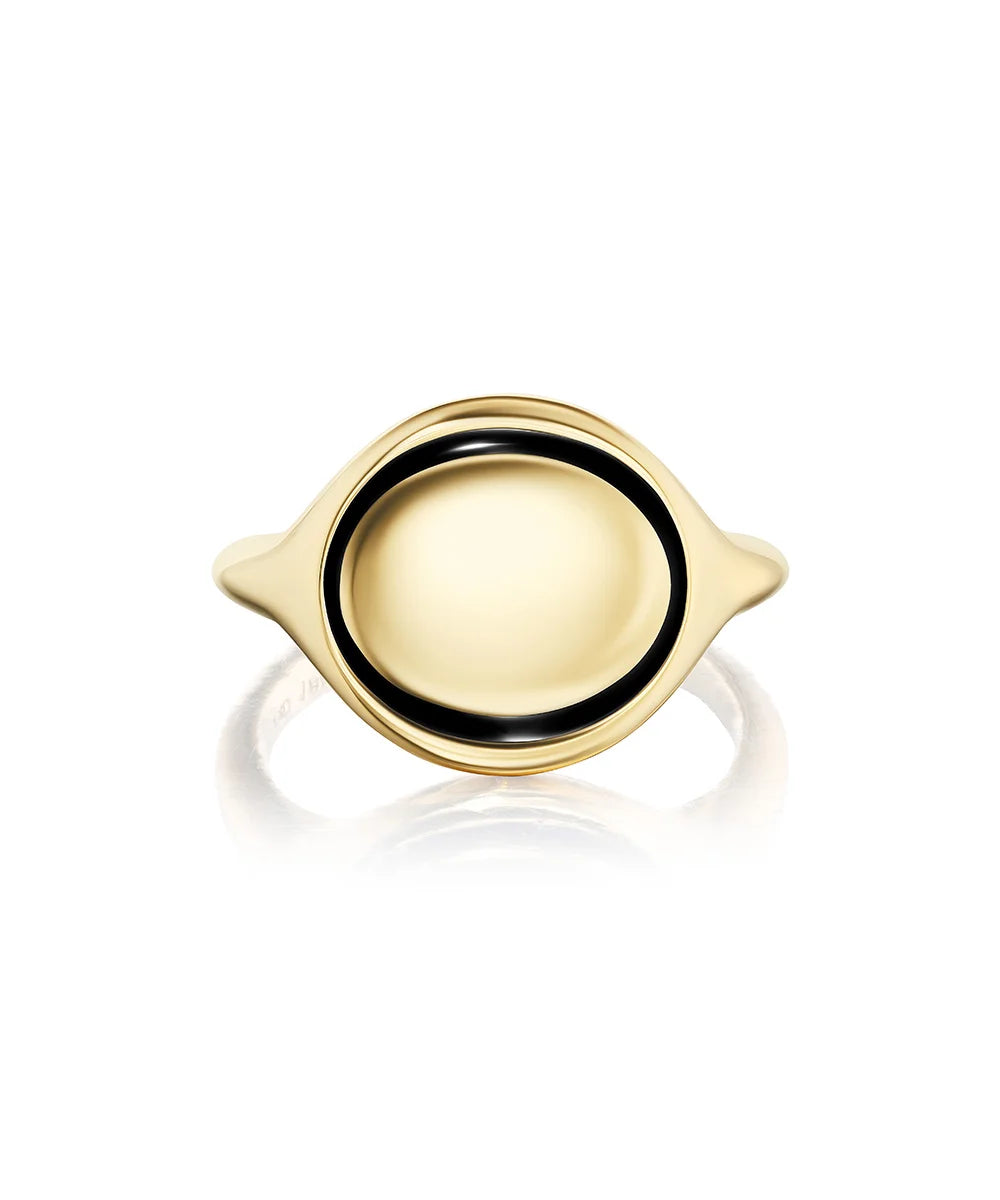 Corinna Enamel Signet Ring