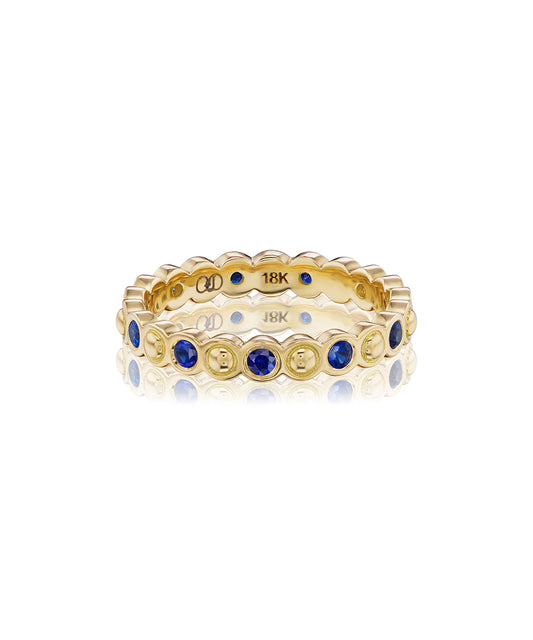 Mini Eyelet Blue Sapphire Ring