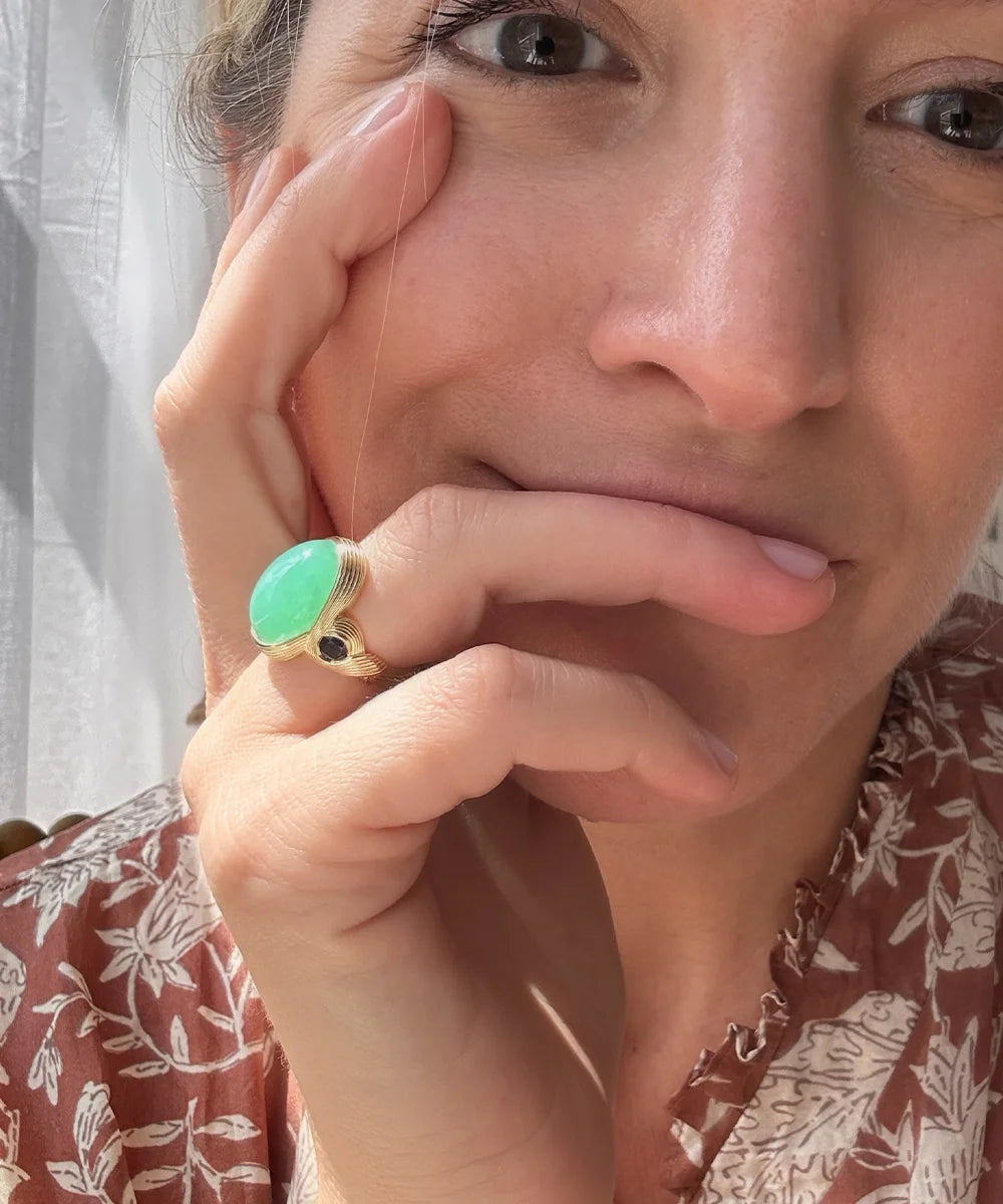 Chrysoprase Ribbon Ring