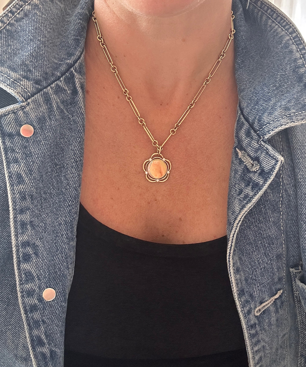 Marge Eyelet Pendant on 20" Clementine Necklace