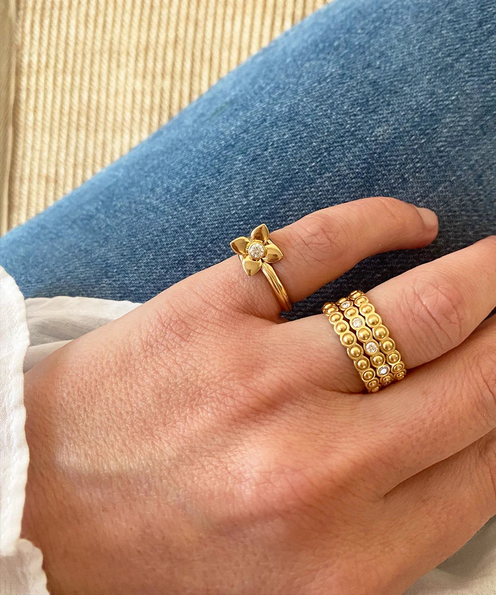 Fleur Cocktail Ring, Diamond