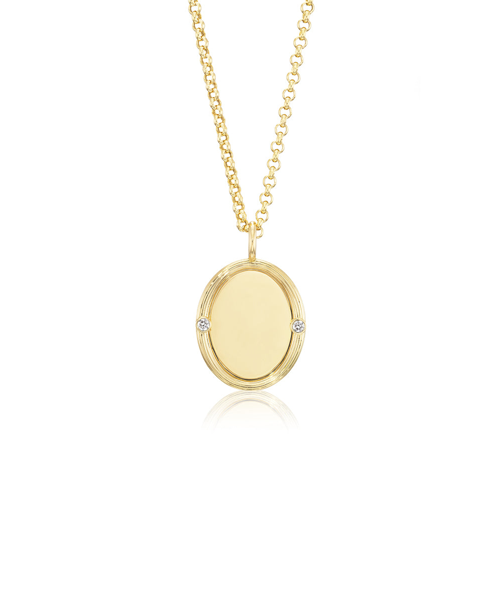 Marge Corinna Diamond Pendant, Grosgrain Frame