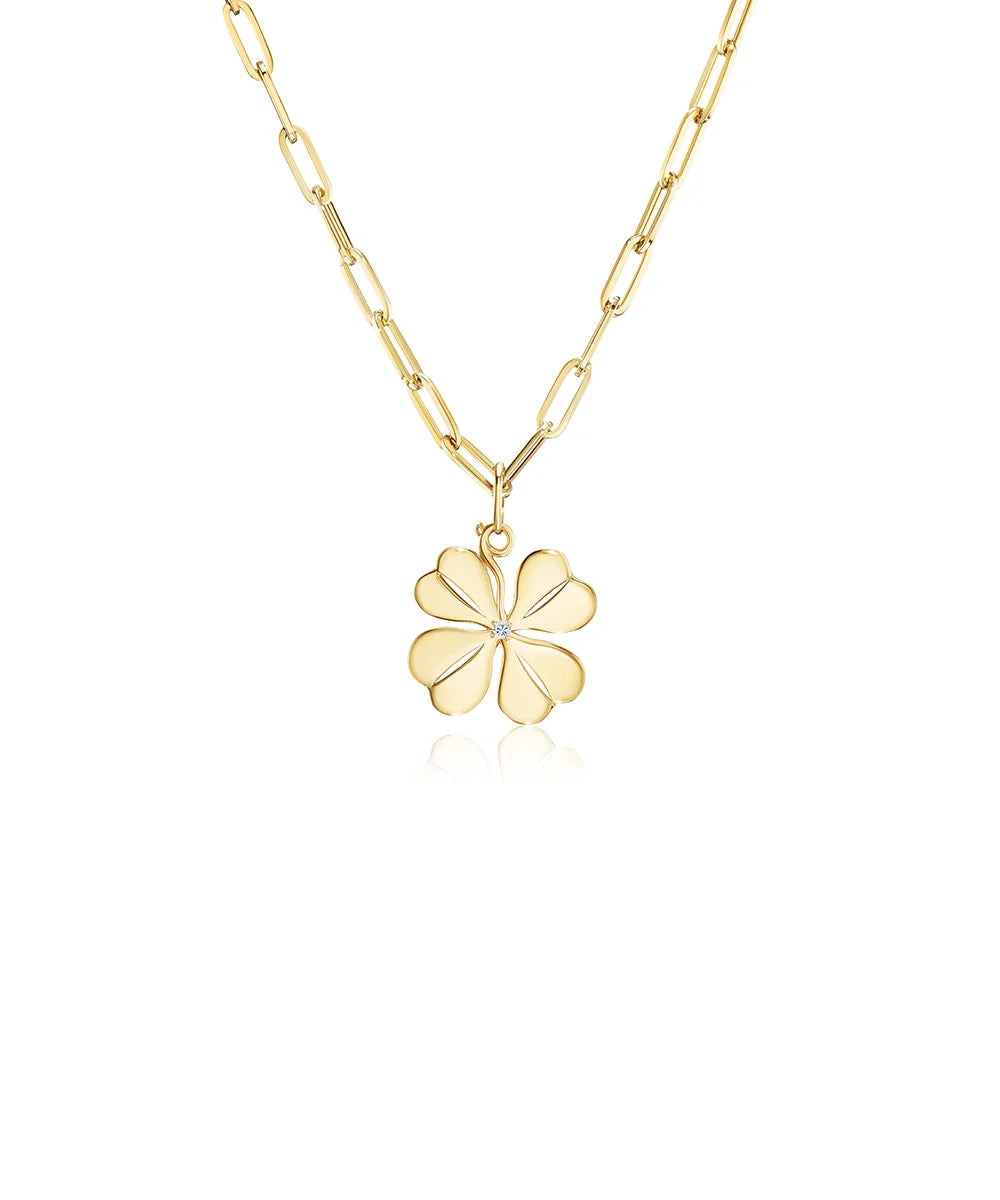 Four Leaf Clover Pendant, Diamond