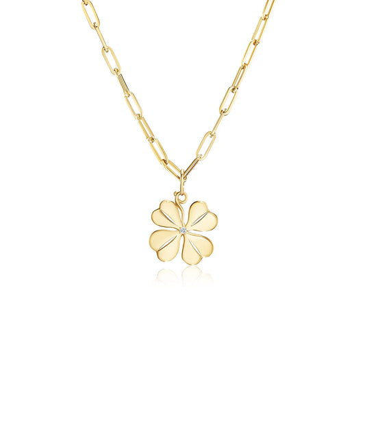 Four Leaf Clover Pendant, Diamond