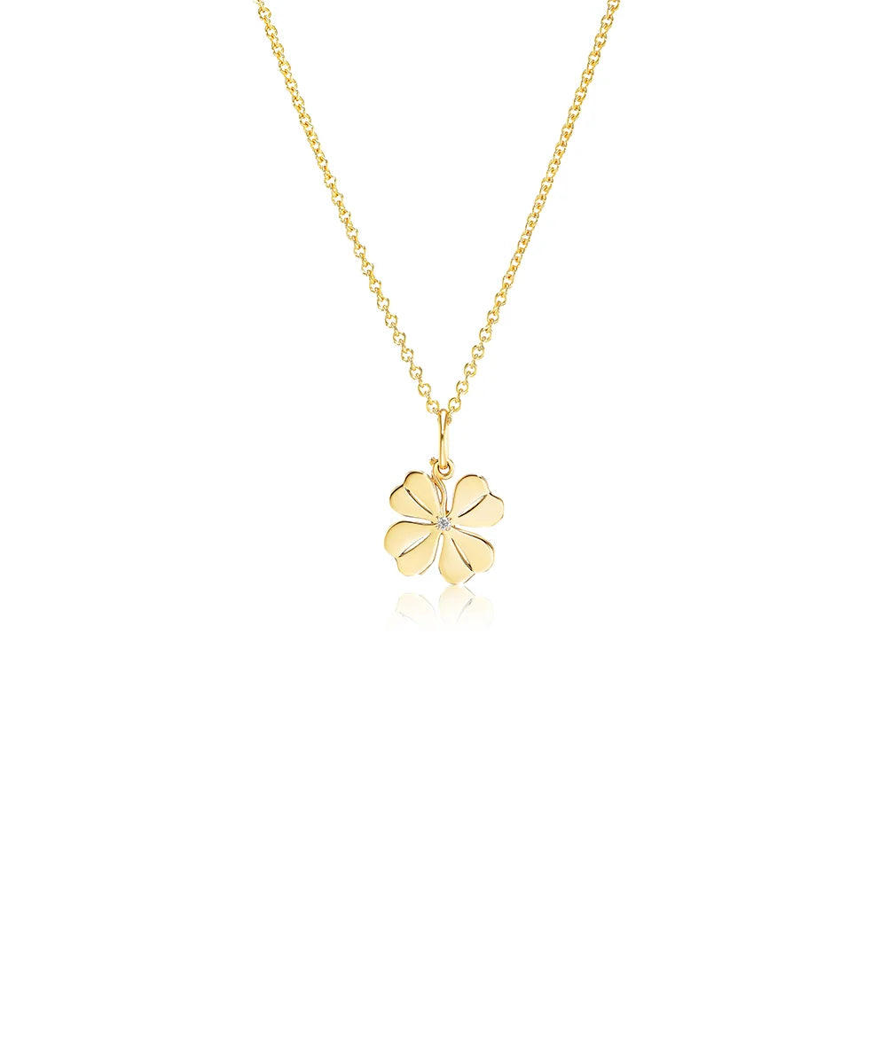 Four Leaf Clover Pendant, Diamond