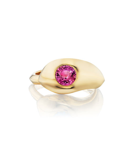Drip Drop Ring, Pink Sapphire