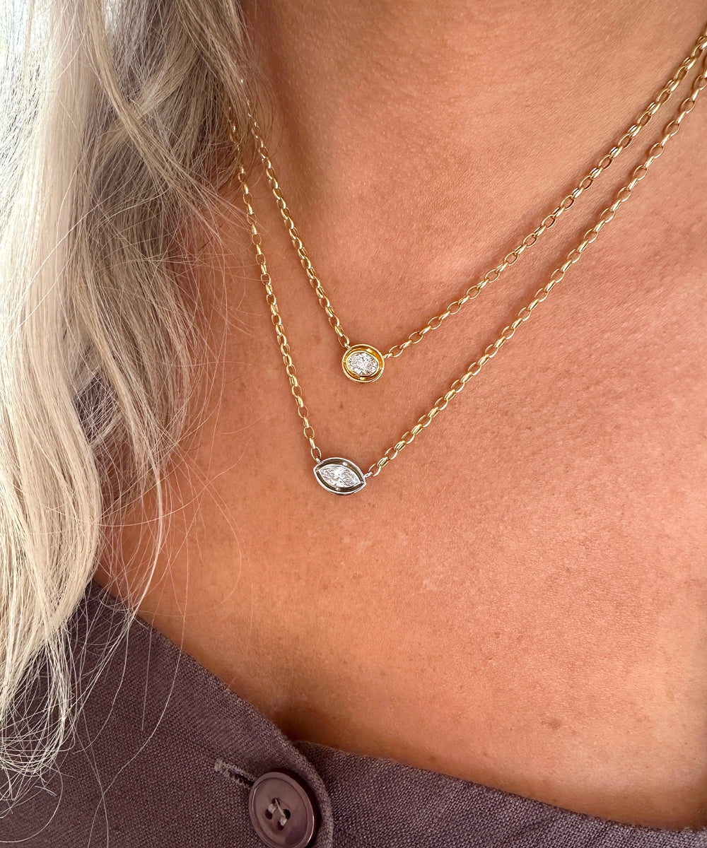 Mini Eclipse Necklace, Diamond