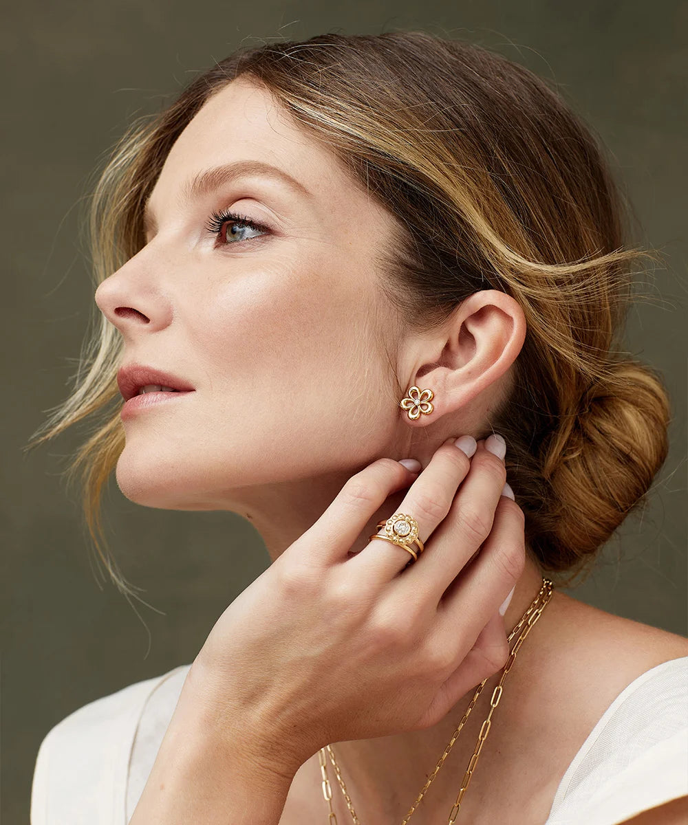 Eyelet Flower Earrings