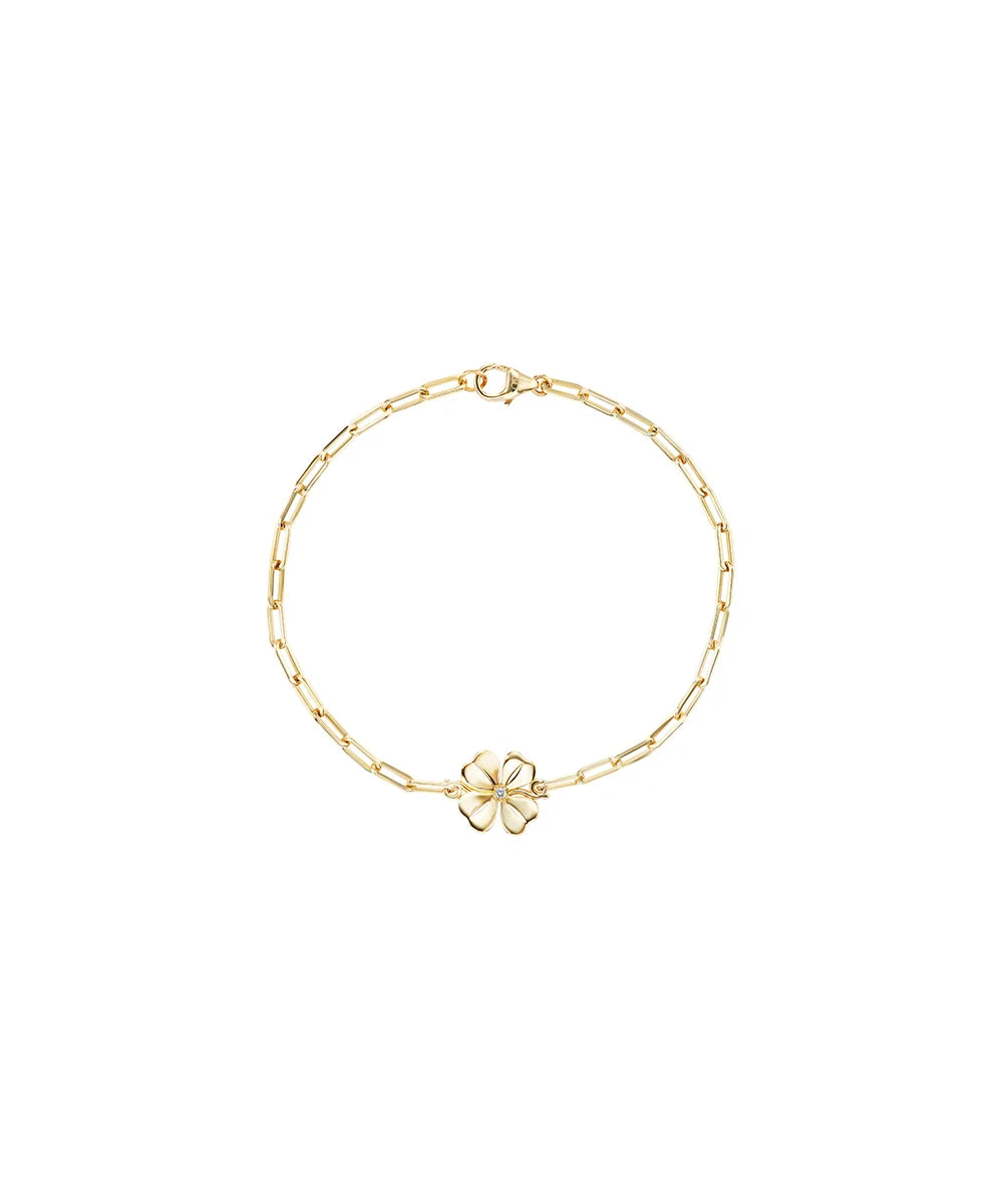 Delicate Four Leaf Clover Bracelet