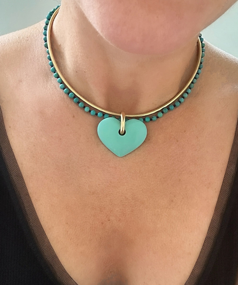 Robin's Egg Heart Pendant