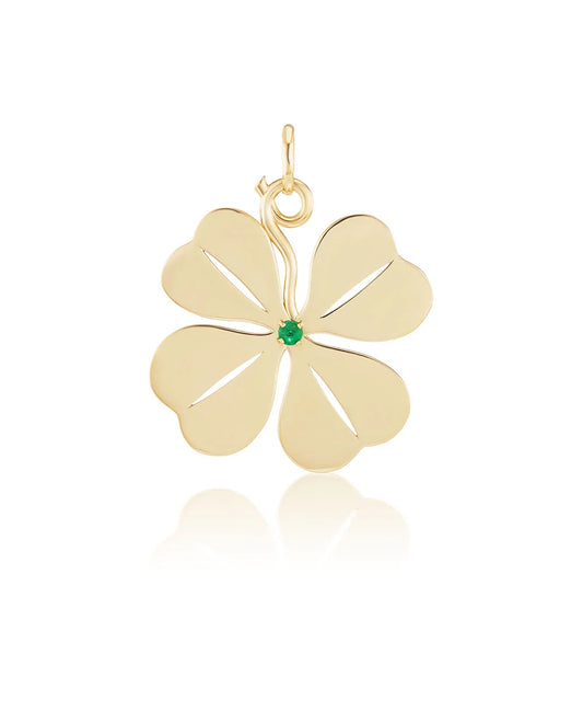 Four Leaf Clover Pendant, Emerald