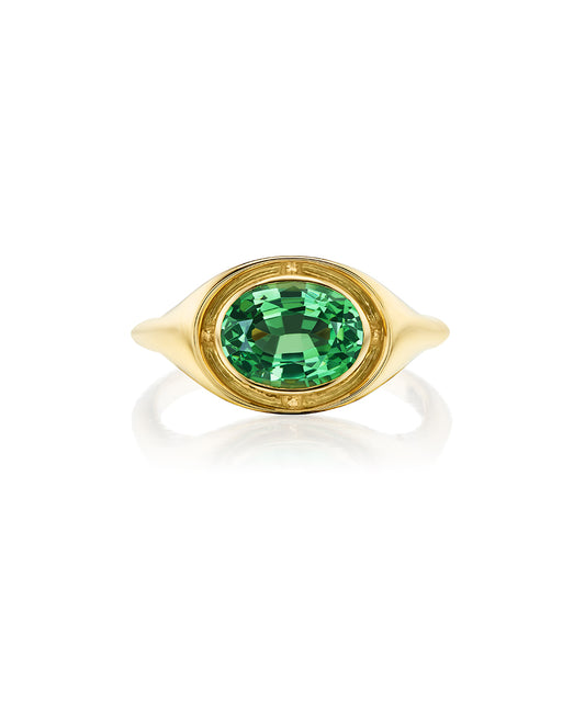 Eclipse Ring, Mint Green Tsavorite