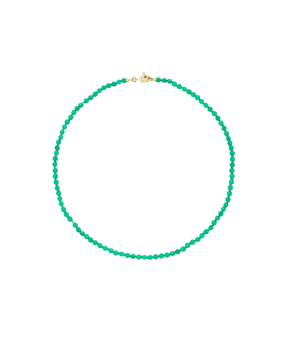 Green Agate Beaded Necklace