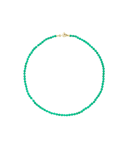 Green Agate Beaded Necklace