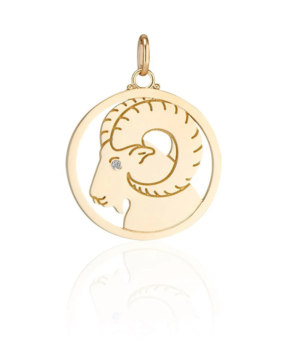 Capricorn Pendant, Blue Sapphire