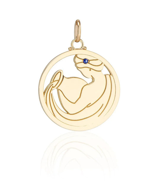 Aquarius Pendant, Blue Sapphire