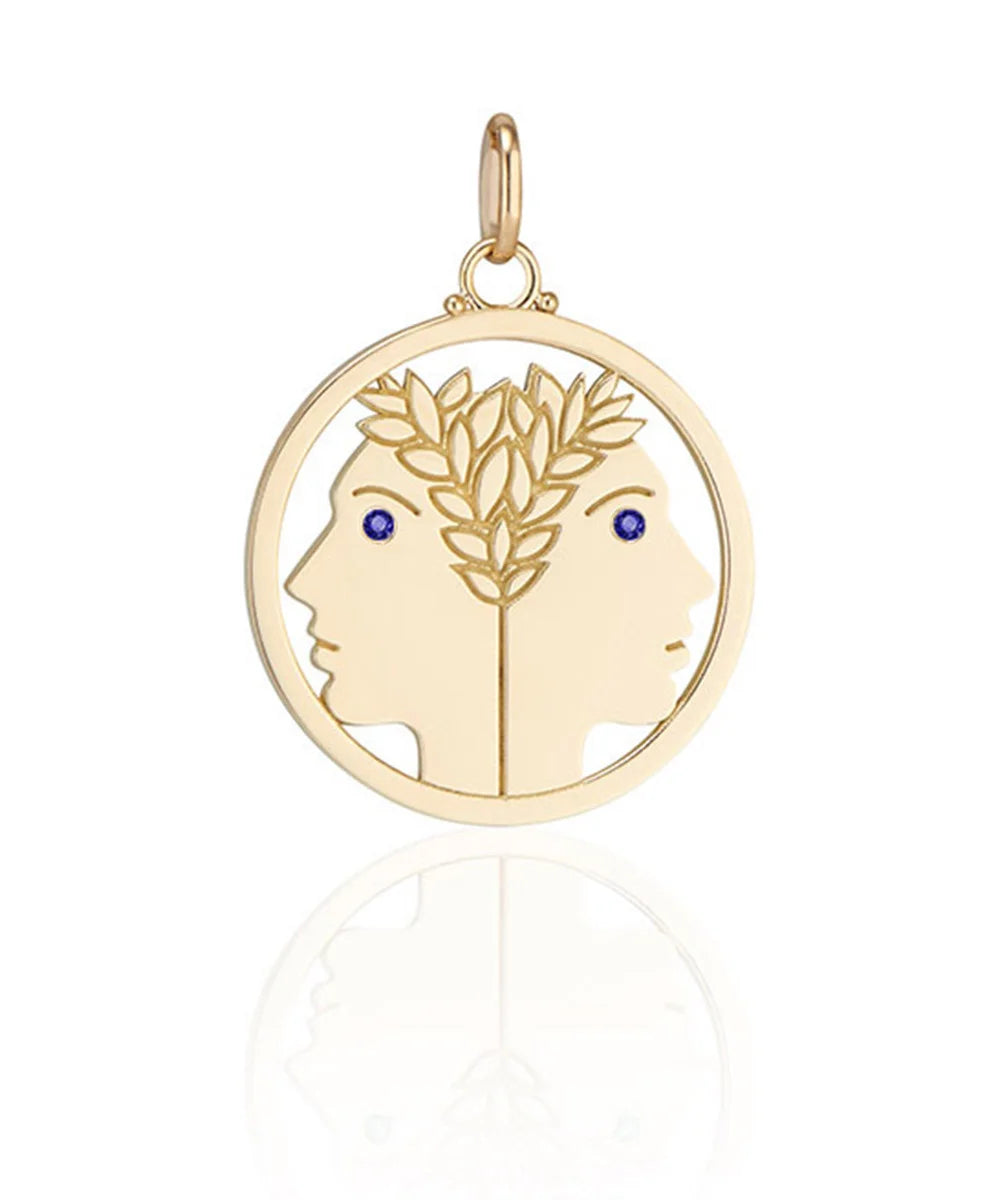 Gemini Pendant, Blue Sapphire