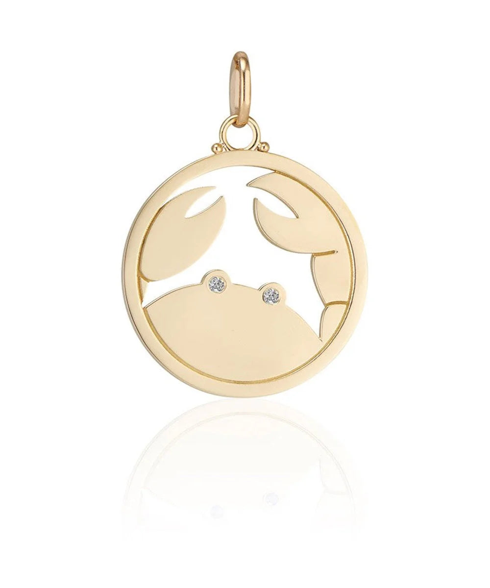 Cancer Pendant, Blue Sapphire