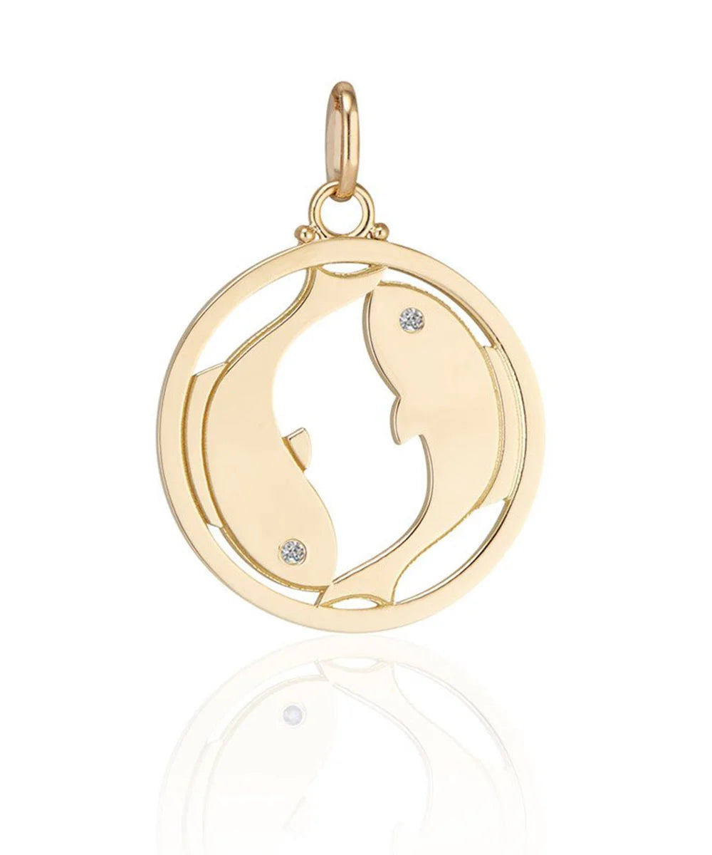 Pisces Pendant, Blue Sapphire