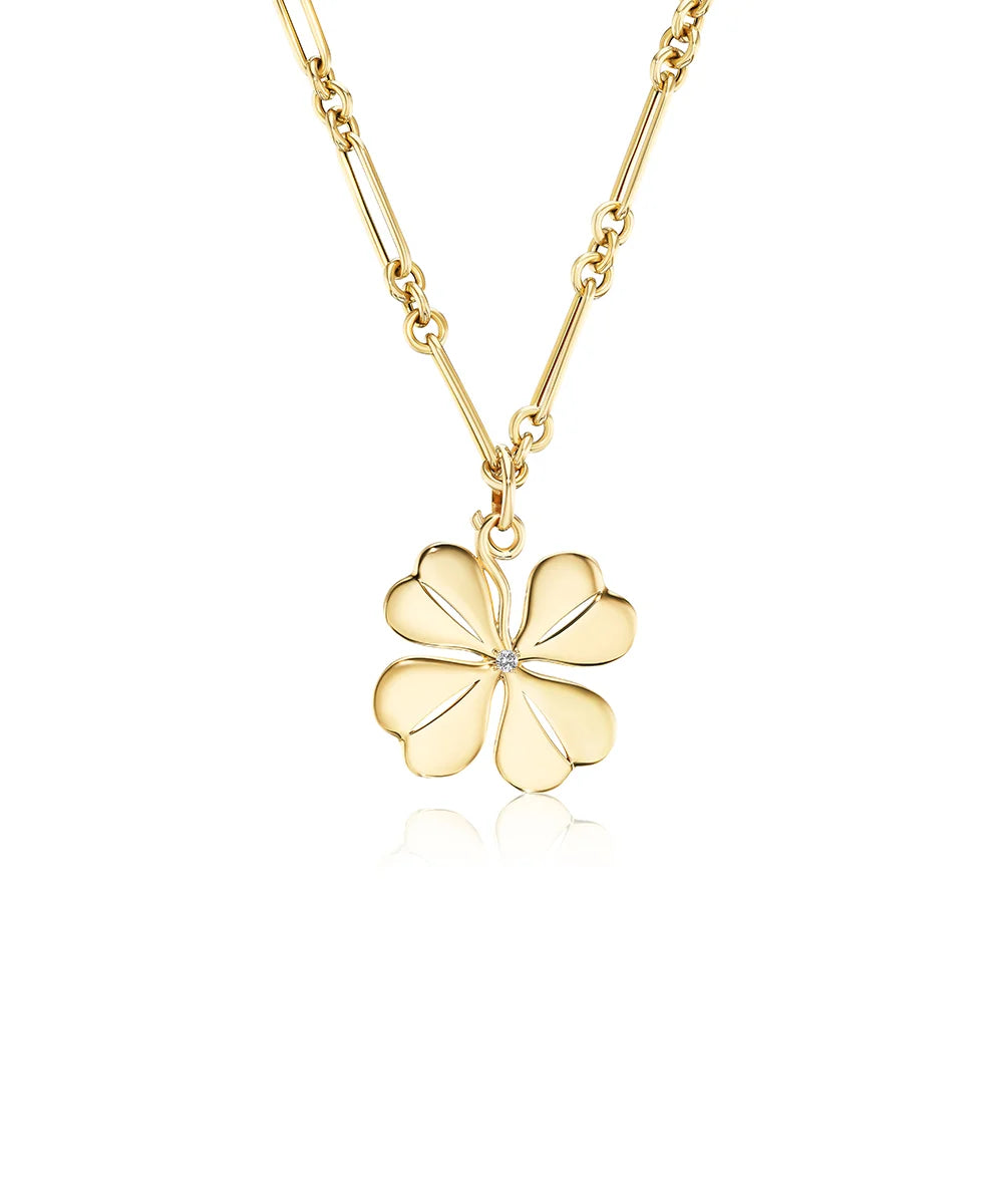 Four Leaf Clover Pendant, Diamond