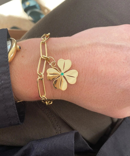Four Leaf Clover on the Aurelia Bracelet