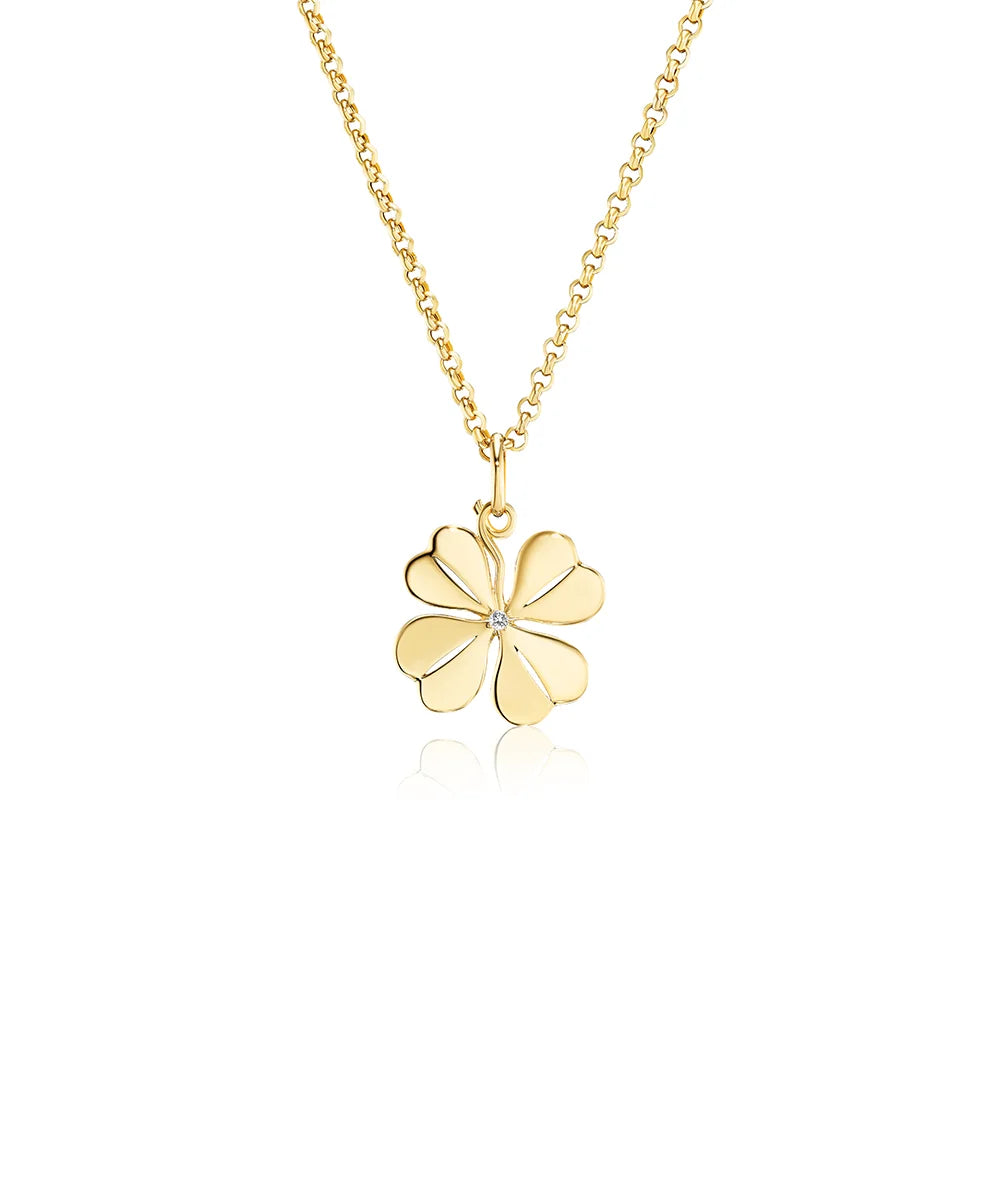 Four Leaf Clover Pendant, Diamond