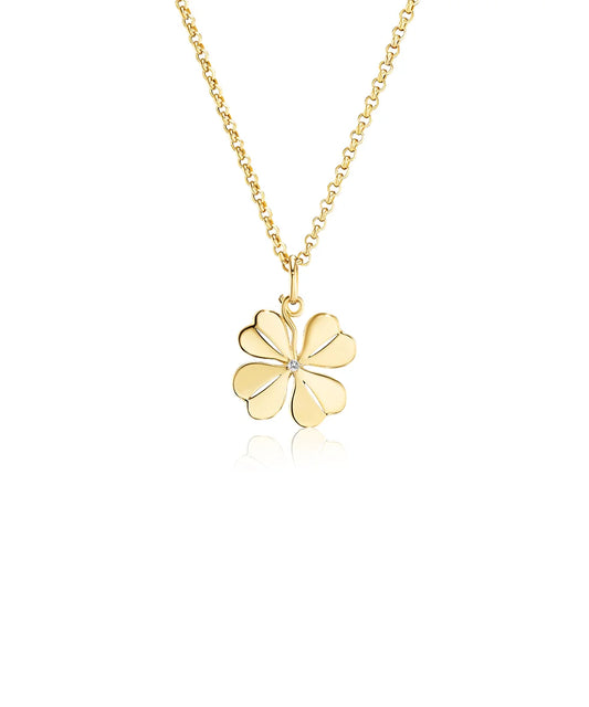 Four Leaf Clover Pendant, Diamond