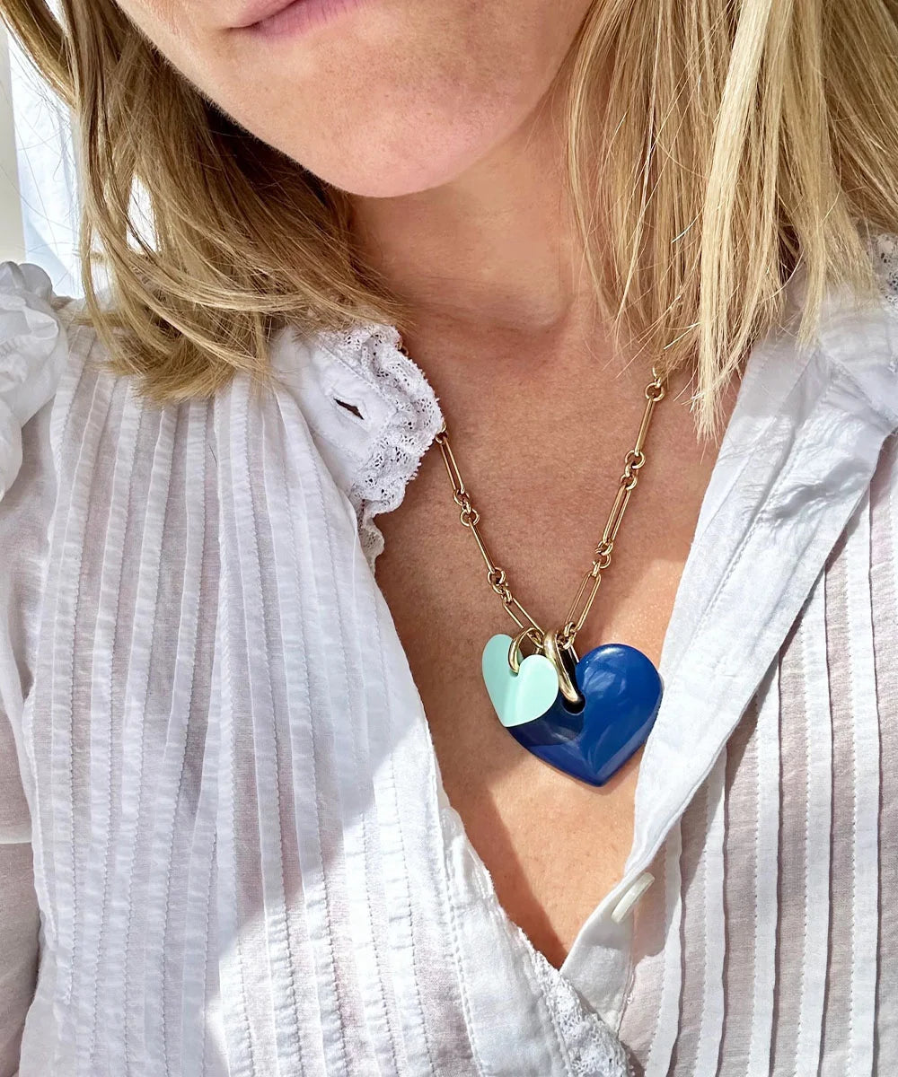 Navy Heart Pendant