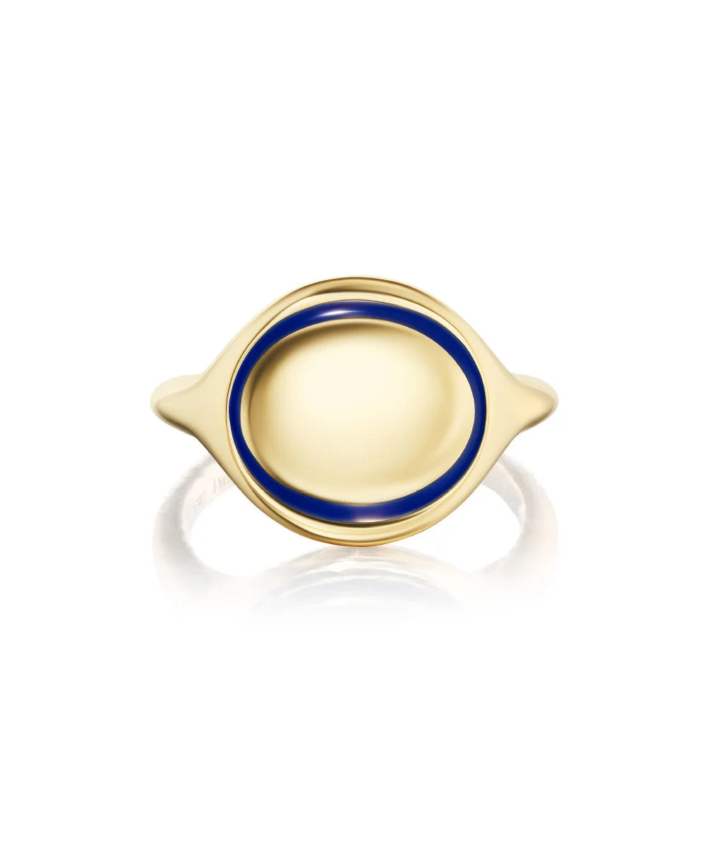 Corinna Enamel Signet Ring