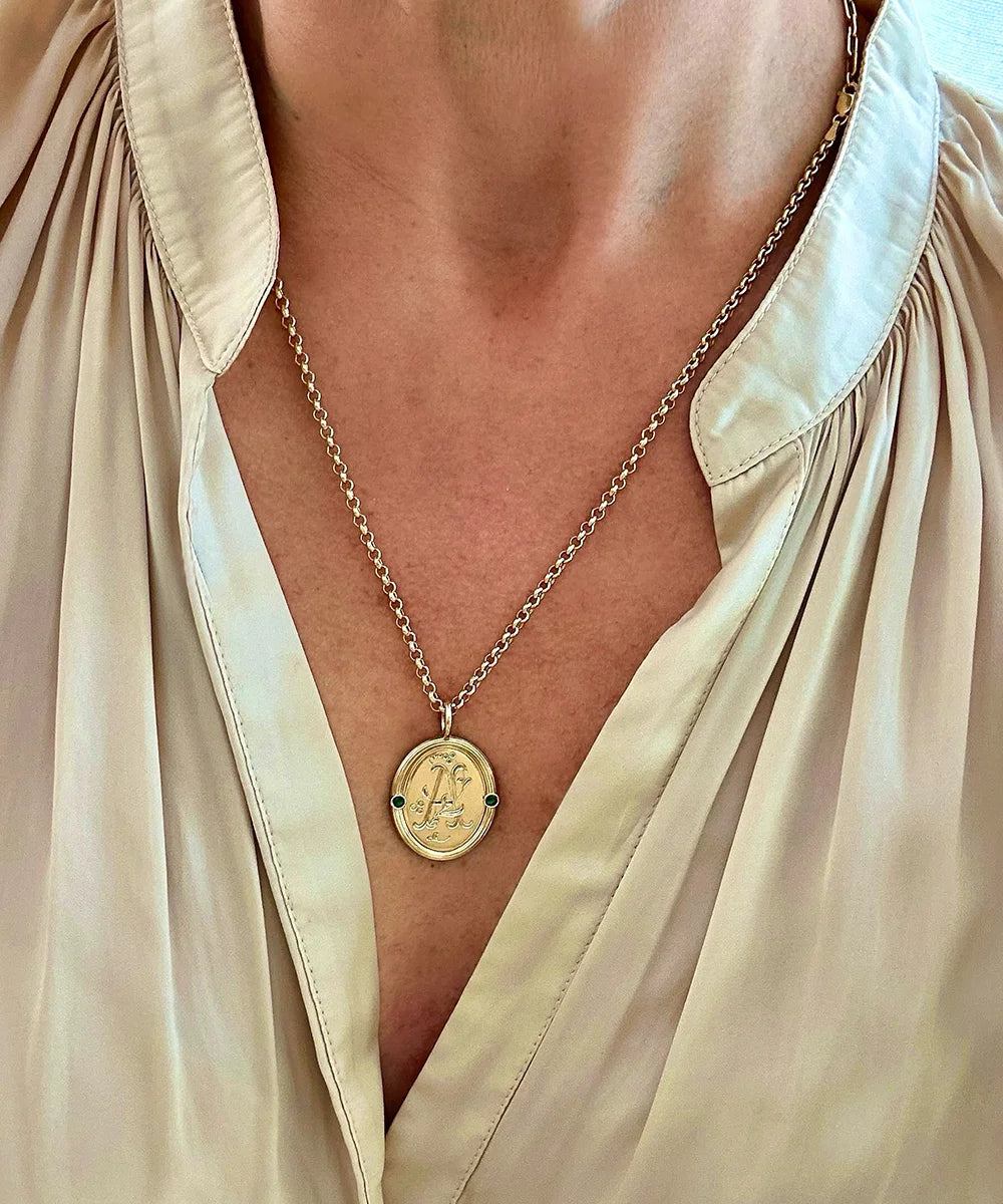 Corinna Grosgrain Pendant, Semi-Precious Stones