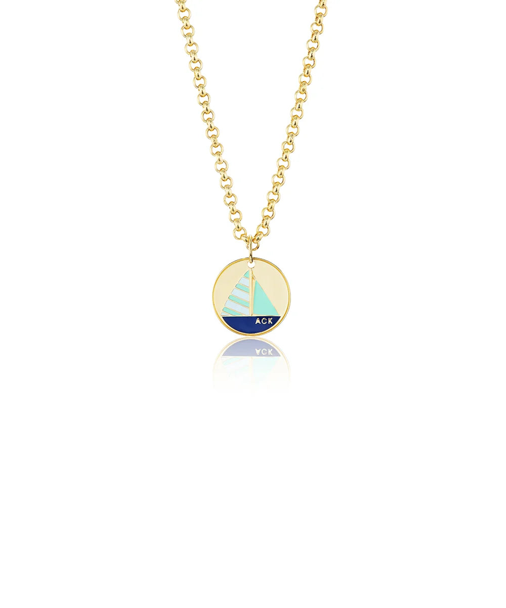 Nantucket Sailboat Pendant, Ocean
