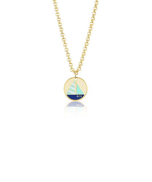 Nantucket Sailboat Pendant, Ocean