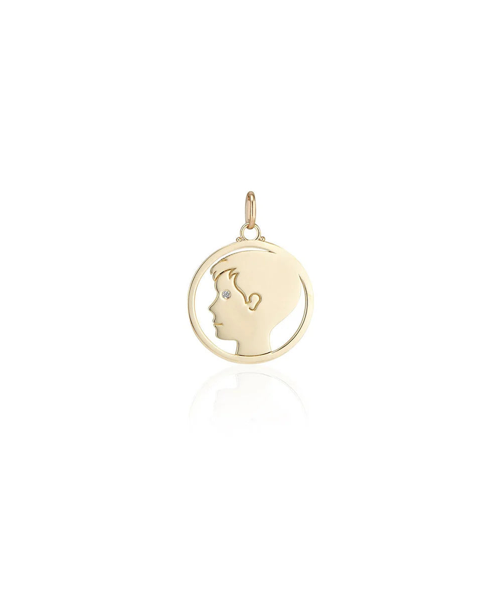 Older Boy Pendant, Diamond