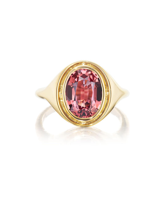 Eclipse Ring, Peach Spinel