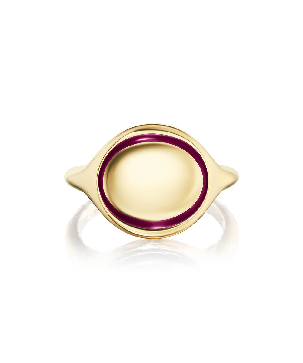 Corinna Enamel Signet Ring