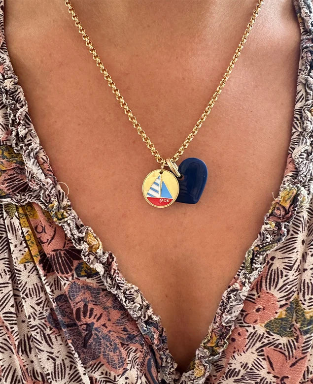 Nantucket Sailboat Pendant, Nautical