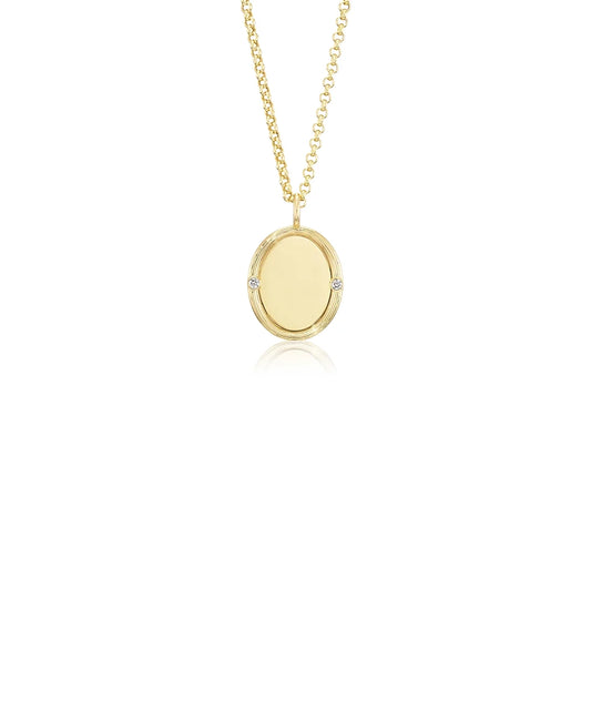 Corinna Diamond Pendant, Grosgrain Frame