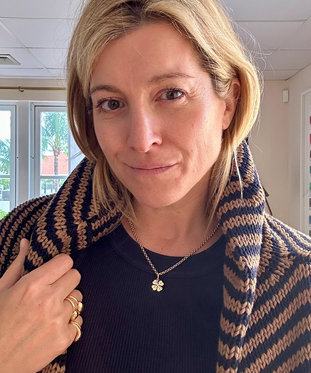 Four Leaf Clover Pendant, Emerald