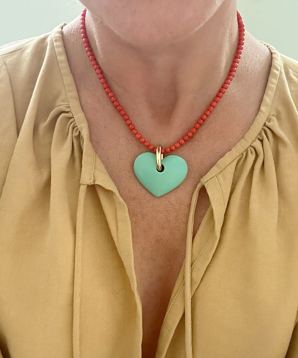 Robin's Egg Heart Pendant