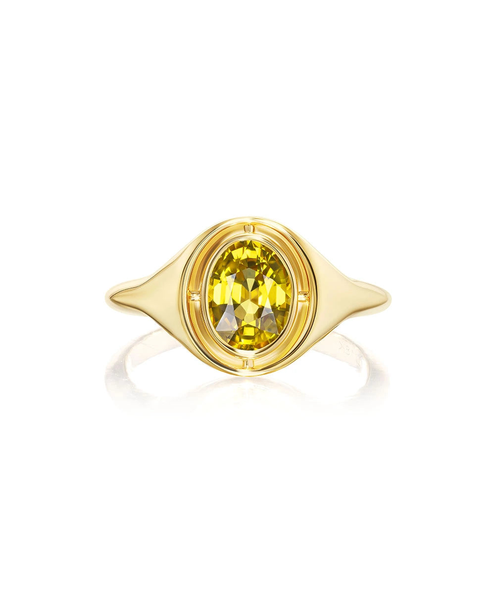 Eclipse Ring, Yellow Sapphire