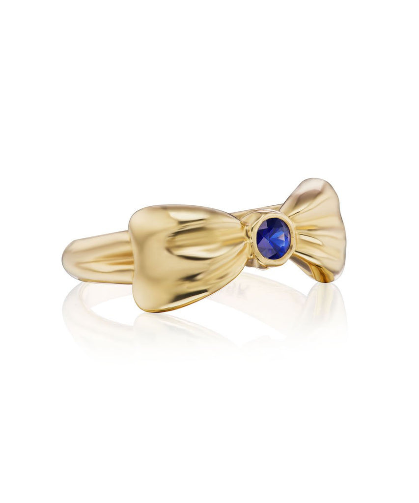 Blue Sapphire Bow Ring