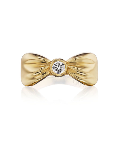 Bow Ring with diamond