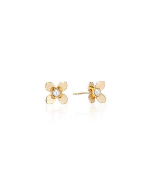 Medium Fleur Pearl Earrings