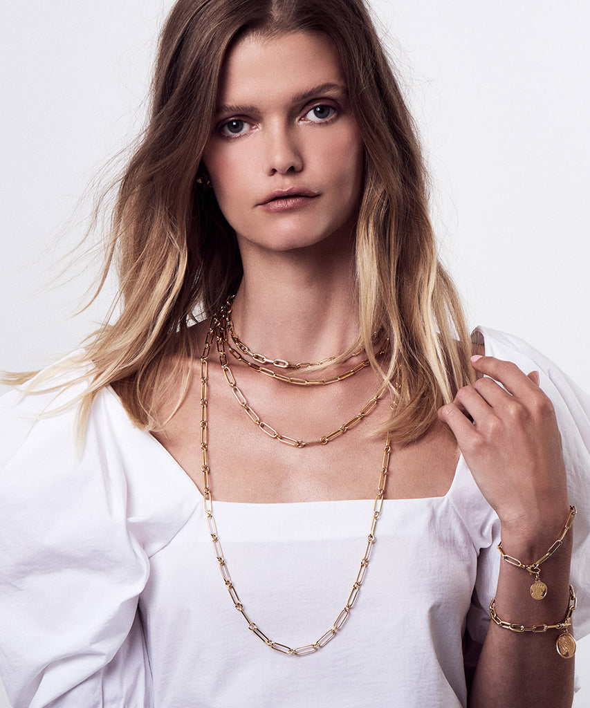 Chunky Chain Necklace. Gold Plated Necklaces | Aurelia + Icarus 20 inch