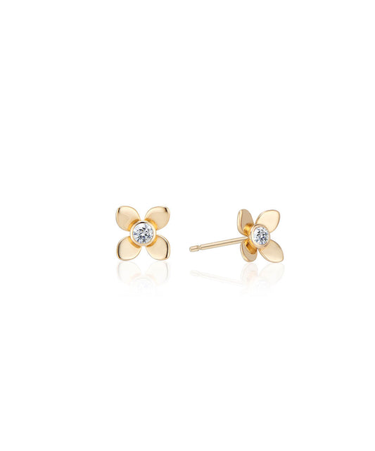 Medium Fleur Diamond Earrings
